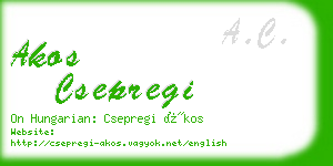 akos csepregi business card
